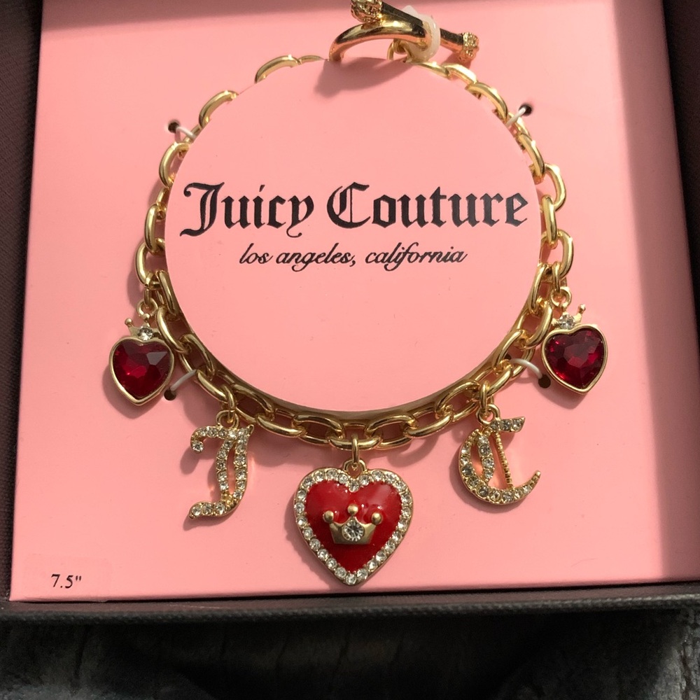 Juicy Couture red & gold charm bracelet